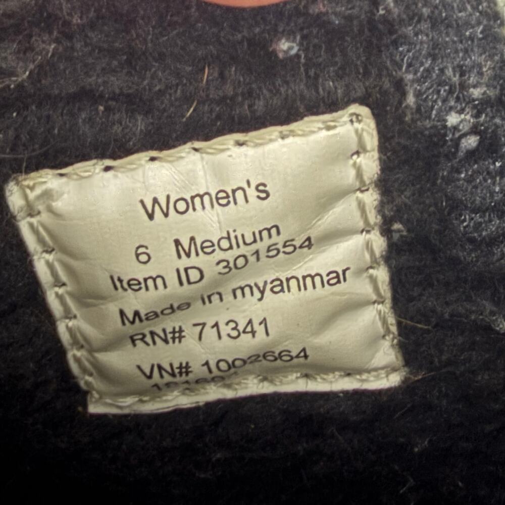 LL Bean Black Suede Mountain Slippers Booties Sherpa Lined Women 6 301554 - Picture 8 of 8